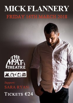Only a small few tickets left to see <a href="/MickFlannery/">Mick Flannery</a> playing at <a href="/moattheatre/">The Moat Theatre & Café</a> next month. So get yours before it's too late. moattheatre.com  #ticketfairy <a href="/WhatsOnInNaas/">Whats on in Naas</a> <a href="/NaasBall/">The Naas Ball</a> <a href="/intokildare/">Into Kildare</a> <a href="/cspromotionnaas/">Collective Sounds</a>