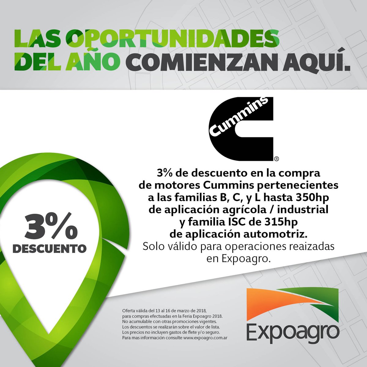 Expoagrocom's tweet photo. #Agroshock2018 🏷️
#Expoagro es el lugar de encuentro de los negocios. Aprovechá la gran variedad de ofertas y descuentos!
Encontrá todas las promociones acá: https://t.co/xUrcS9Dpkf
@CaseIHArg - #Chalero - @Cummins - #CasillasElIman https://t.co/XeVFiiZ2x3