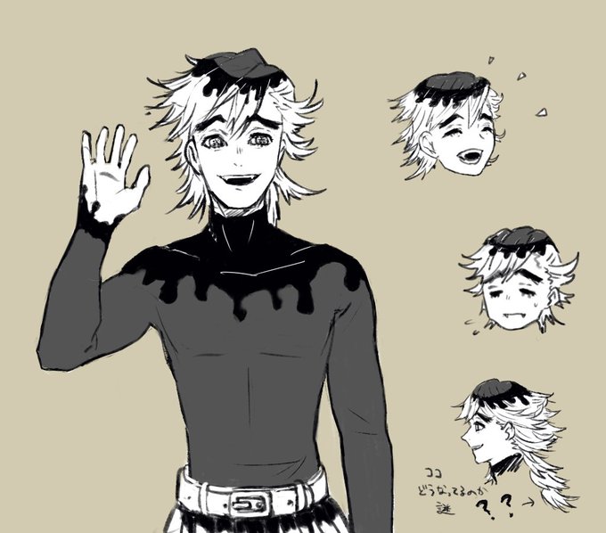 はな🌗🦿⚙さんがTwitterに投稿した童磨(鬼滅の刃)のイラスト。