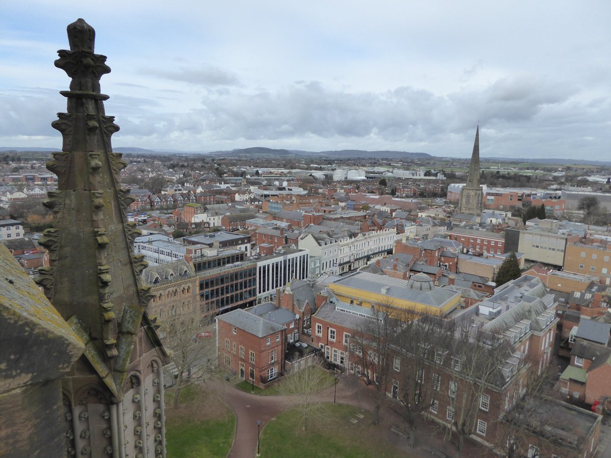 HFDCathedral's tweet photo. Planning your halfterm week in Hereford? We're running #towertours Wed, Thur &amp; Fri, 11.30 am &amp; 1.30 pm. £5 adults, £3 students (children have to be over 8). Climb the 218 steps for stunning views from the top @HfdDiocese @engcathedrals https://t.co/Oot1qBG1kx