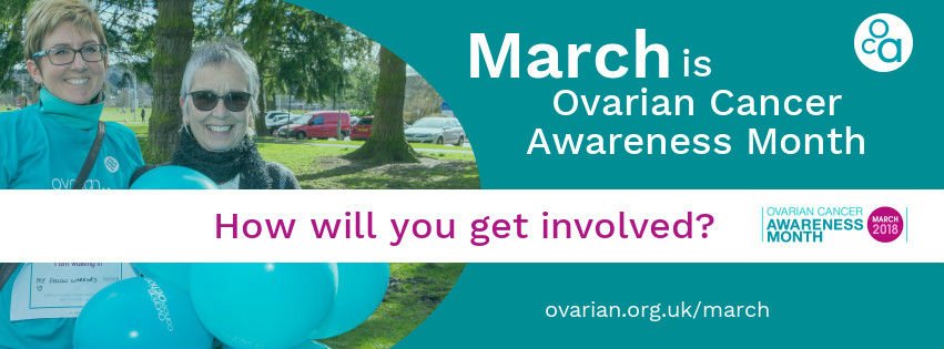 OvarianCancerUK's tweet photo. March is Ovarian Cancer Awareness Month and the perfect opportunity to join together and make our voices heard. Find out how you can take part > https://t.co/G0dX8HH13f https://t.co/ysI7zDI229