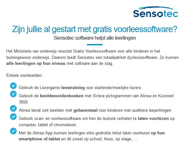 Lexima_Sensotec's tweet photo. Zijn jullie al gestart met gratis #voorleessoftware? Sensotec software helpt alle leerlingen! Het Ministerie van #Onderwijs voorziet Gratis Voorleessoftware voor alle kinderen in het buitengewoon onderwijs. #bulo #bubao #buso
Start nu! https://t.co/eYf8R5iz4m https://t.co/ffy8EG0SFw