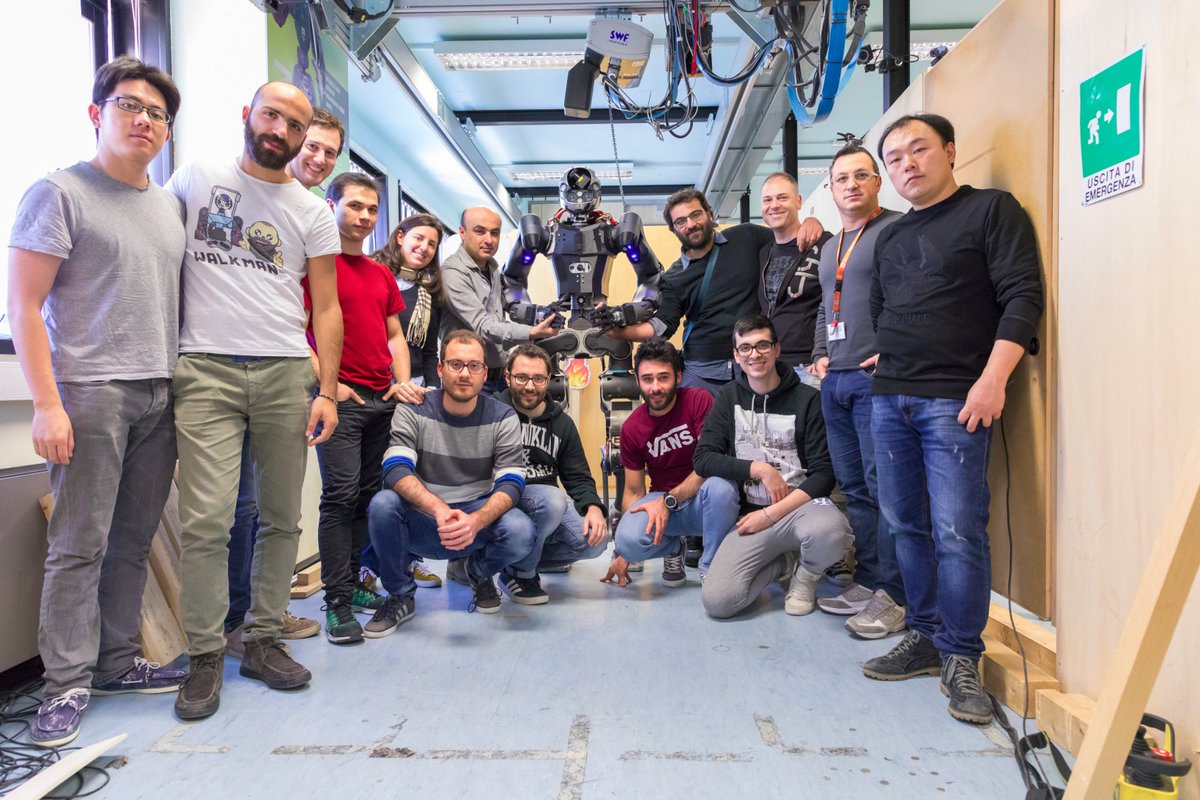 WalkmanRobot's tweet image. After hard work on the WALK-MAN final demo in a disaster scenario!!! @IITalk