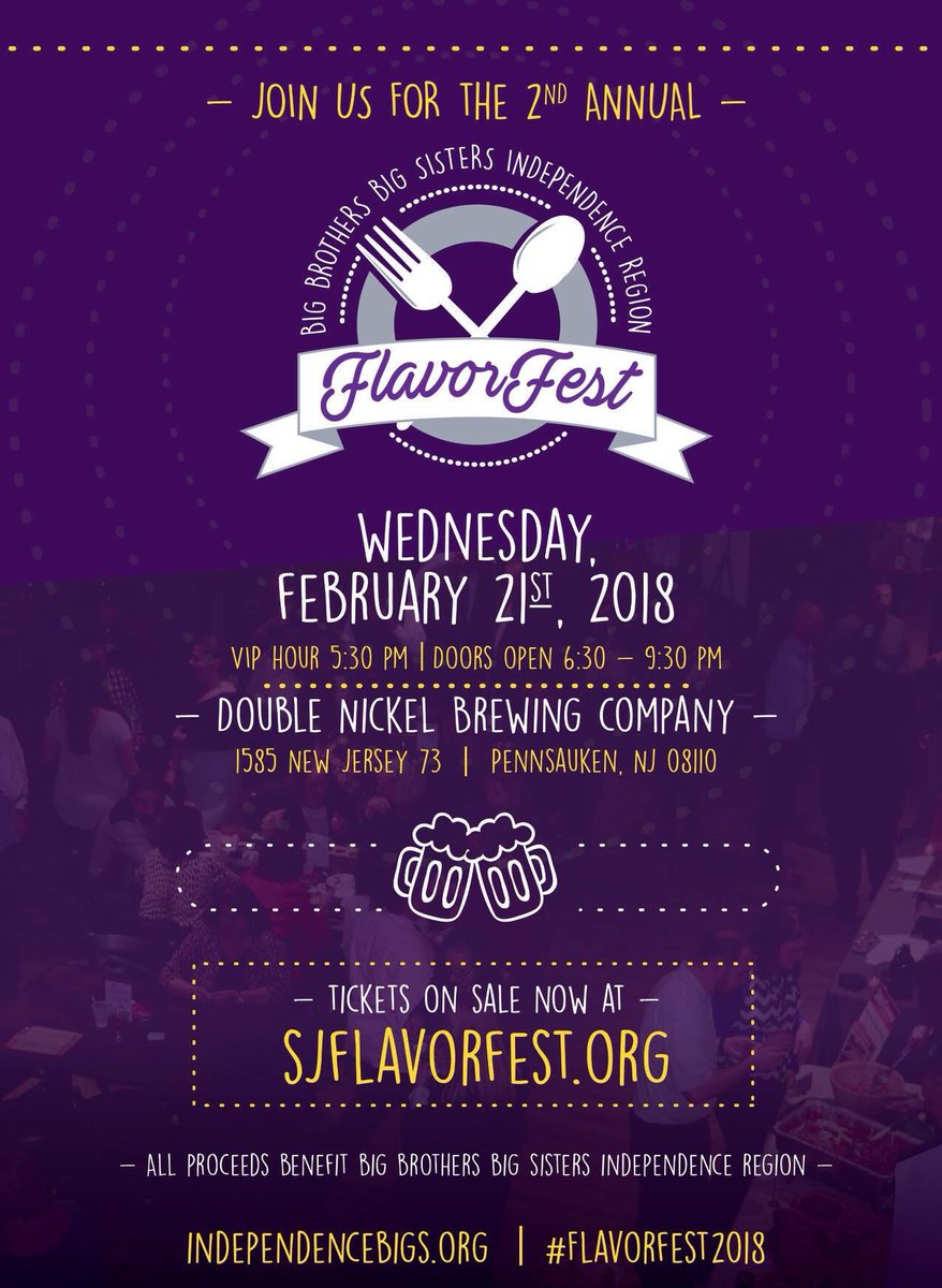 IndBigs's tweet photo. #FlavorFest2018 is TOMORROW! Who's excited to support local youth mentoring while sampling delicious dishes and drinking award-winning beer?! We are! If you haven't already, buy your tickets now at https://t.co/jf6kkEZ1XN, or buy them at the door starting at 5 PM tomorrow! https://t.co/6mg6w07ljx