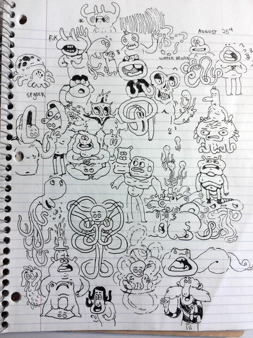 buncha doods ✏️ ive got such a backlog of drawings i want to make in 3D. I rarely post concept art cause I figured no one is interested. Do people like seeing concept doodles??? 