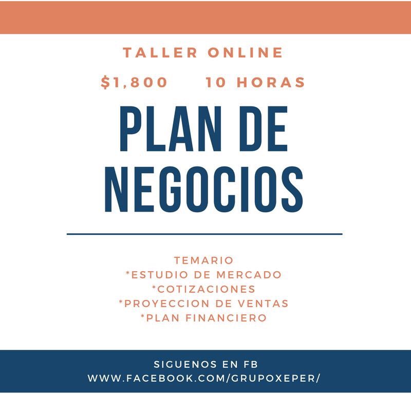 Tenemos únicamente 4 lugares en nuestro taller online. 

Regístrate en grupoxeper.wix.com/contacto
