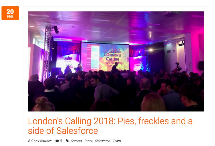 BrightGen's tweet photo. Well, it sounds like @bob_buzzard had a fantastic time at the 3rd @LDNsCall event in London last week - the largest #Salesforce Community event in Europe. Read all about it: https://t.co/qm5o6ljF3O  #BrightGenCalling #LDNsCall18 https://t.co/iGt2nI8lqY