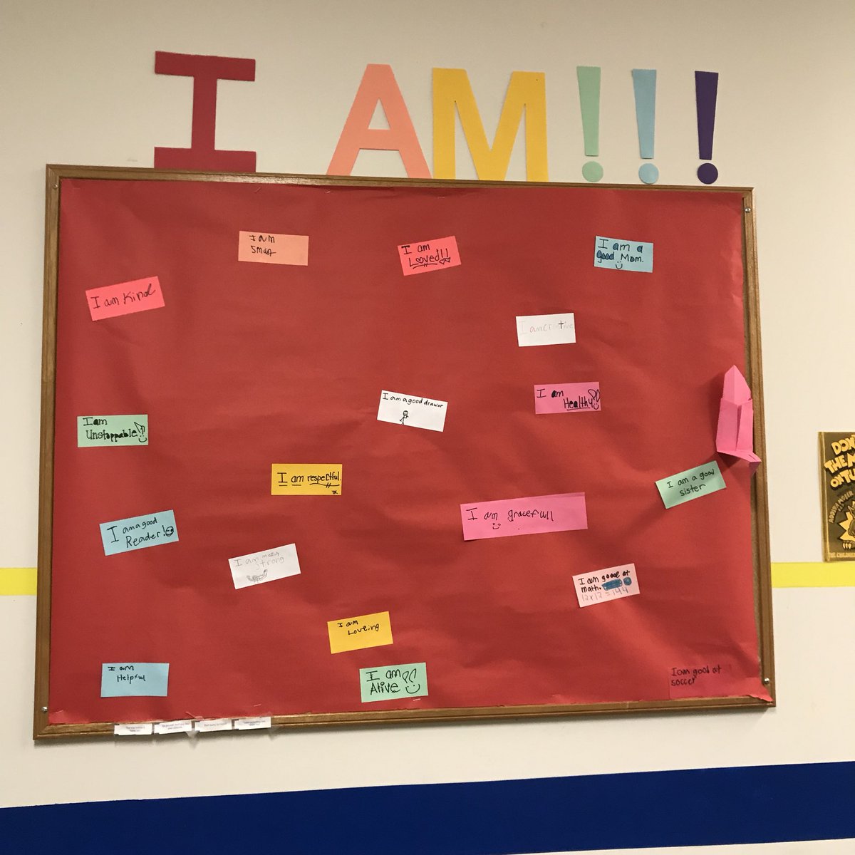 KrugerTara's tweet photo. I Am!!! Positive self statements to start the day. @NeillElementary https://t.co/fBtBvaIIeV