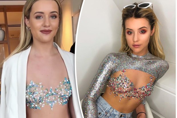 dailystar's tweet photo. Glitter boobs trend: Topless models bare all at glitzy London Fashion Week show https://t.co/pYNGWj7Lyp https://t.co/Svh9fnU1x7
