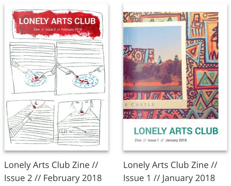 CircusArtspace's tweet photo. Our first two Lonely Arts Club Zines are now available to download or view online:
https://t.co/jb76bCbmDk
#LonelyArtsInverness #CreativeInverness #ArtistsZine https://t.co/cjcQ0l2TN9