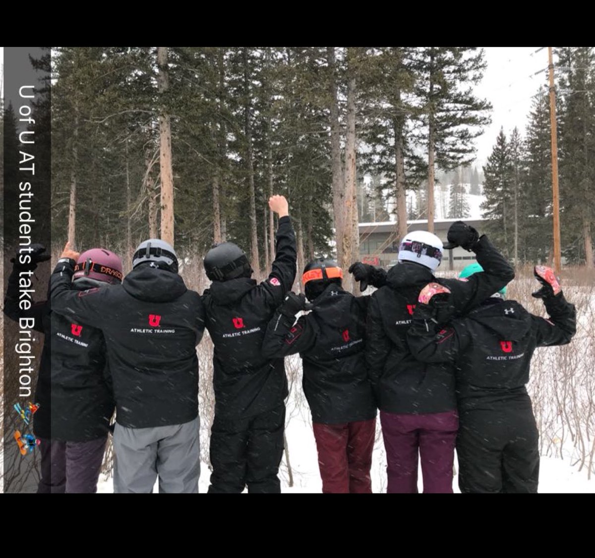 RMATAStudents's tweet photo. U Of U athletic training students hit the slopes in their free time!  What do you and your classmates do to pass the time? Send us pictures to share! https://t.co/BfFfyDRXCi