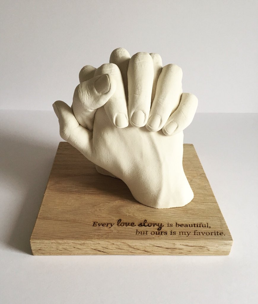 SRCastingstudio's tweet photo. SRC - Couples Hand Casting Kit 

Couples Hand Cast with an Engraved Solid Oak Base ❤️ 

#impression #castingkit #plastercast #gift #present #kit #sculpture #cast #hand #hands #couple #etsy #etsyshop #etsyseller

https://t.co/xD1aOOErhe https://t.co/LRAfxOrdTA