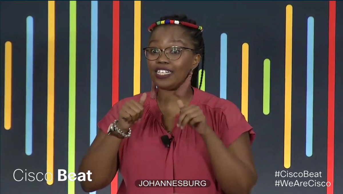 #dCloud shout-out from Mmamo Kekana on #CiscoBeat! Love the cockroach story!

#WeAreCisco #CiscoSE #WomenInTech #WOI2018