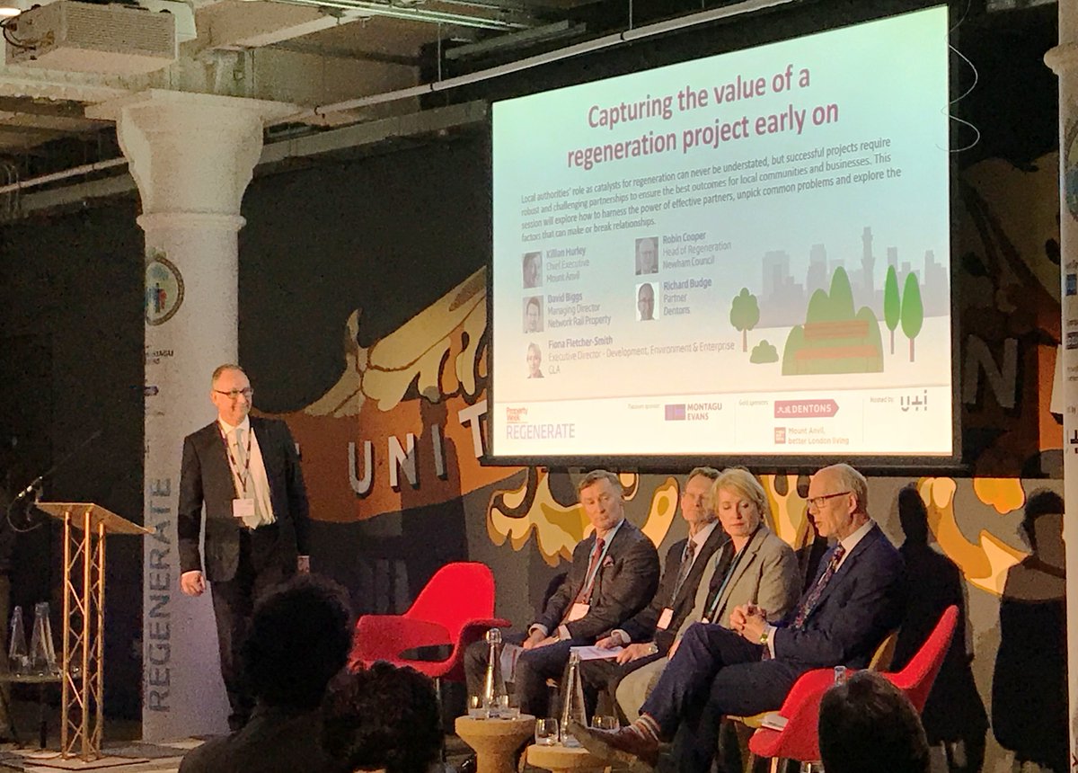Dentons's tweet photo. Richard Budge, partner in Dentons' UK Real Estate team spoke at @PropertyWeek's @PWRegenerate conference today on capturing the value of a regeneration project early on #PWRegenerate https://t.co/QdXgiDEzTf