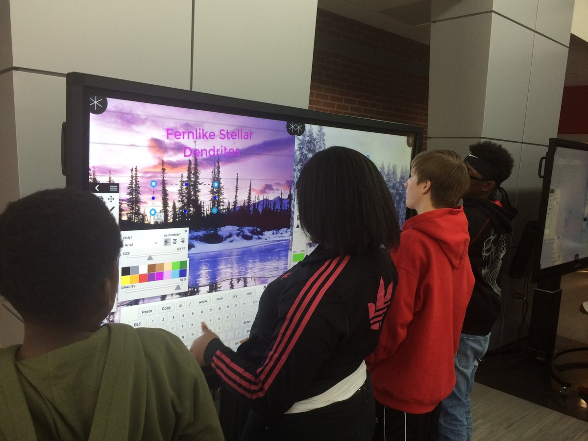 PCIntermediate's tweet photo. Ss in Mrs. Sanders's English class read about Snowflake Bentley, the researcher who photographed more than 2,000 snowflakes in the 1800's. With the help of Ms. Wilson, Ss were able to create a digital poster about various snowflake patterns. ❄️ #EvolutionOfLearning #sharePCS https://t.co/hOz8h3RX3l