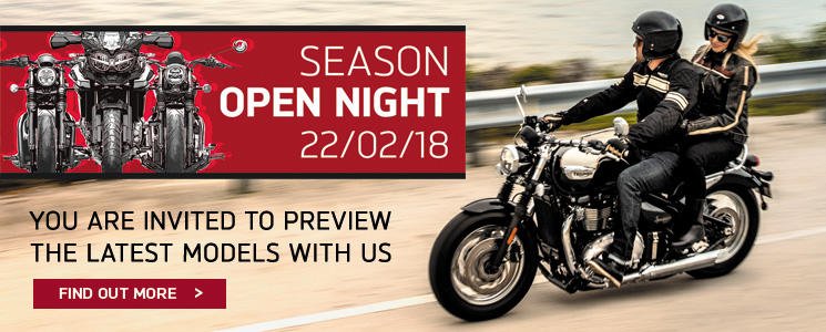 UKTriumph's tweet photo. No plans for Thursday evening? Come and join us at your local Triumph dealer for our annual Season Open Night where you can get up close and personal with all of our latest 2018 models!

Find a dealer - https://t.co/mnfuHHgU7a https://t.co/NaWOBRusrx