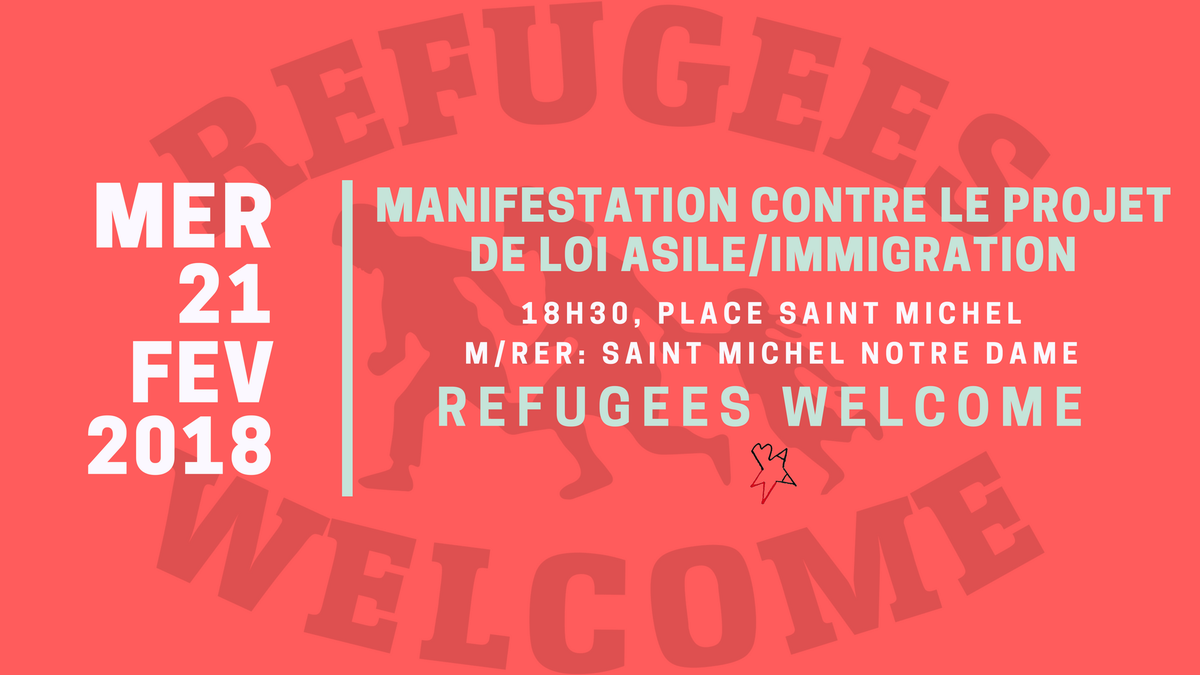 assoAIDES's tweet photo. L'@assoAIDES rejoint l'appel à manifester du @BAAMasso le 21 février à Paris contre la #LoiAsileImmigration qui va compliquer le parcours des demandeurs-euses d'asile et des malades étrangers-ères.
Pas de #FinDuSida sans droits des étrangers-ères !
Répression = Contaminations https://t.co/0WLsi4rrve