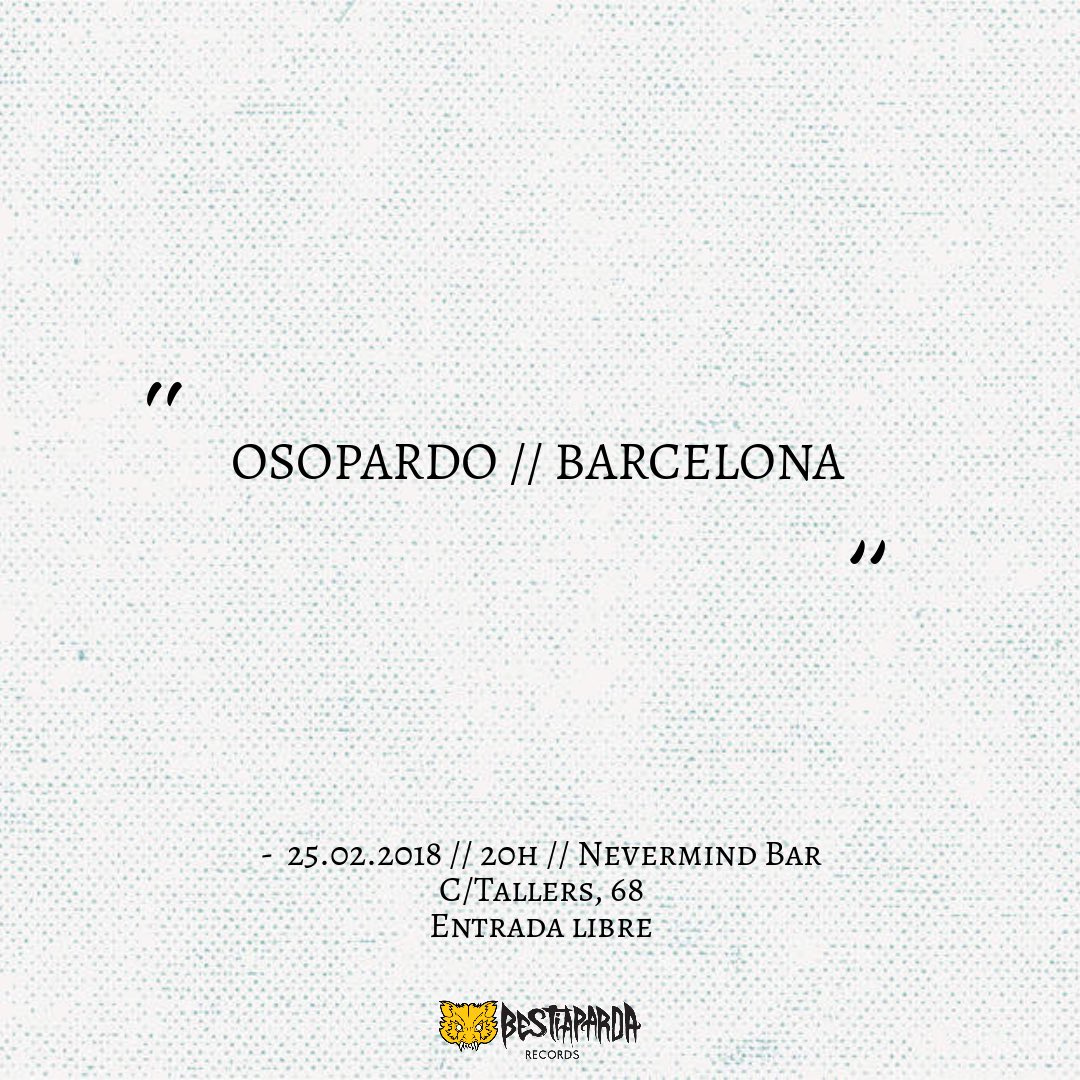 Osopardooficial's tweet photo. El próximo #weekend nos vamos a BARNA a liarla en el Nevermind Bar!!! 🔥🔥🔥 @mascharada @Paul_Ori #osopardo #buitres #nervion #bestiapardarecords #DIY #barcelona #nevermindbar #skate https://t.co/TmSmC4HJQw