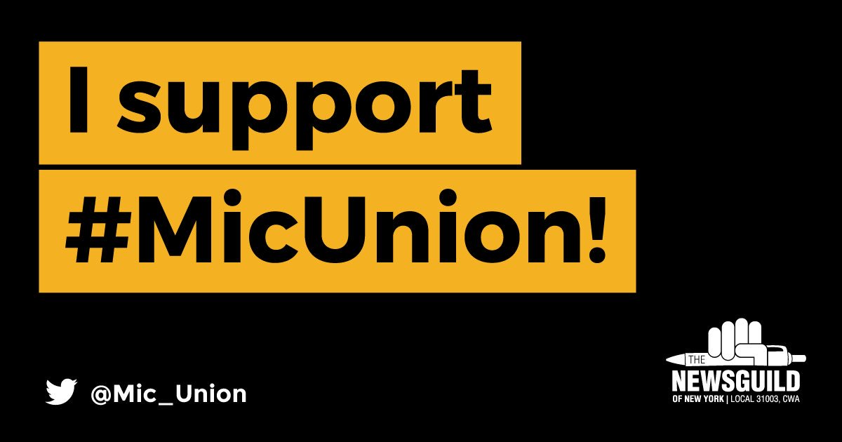 Welcome to the @nyguild, @mic_union! This a proud day for our union and our industry. ✊️ #GuildStrong
