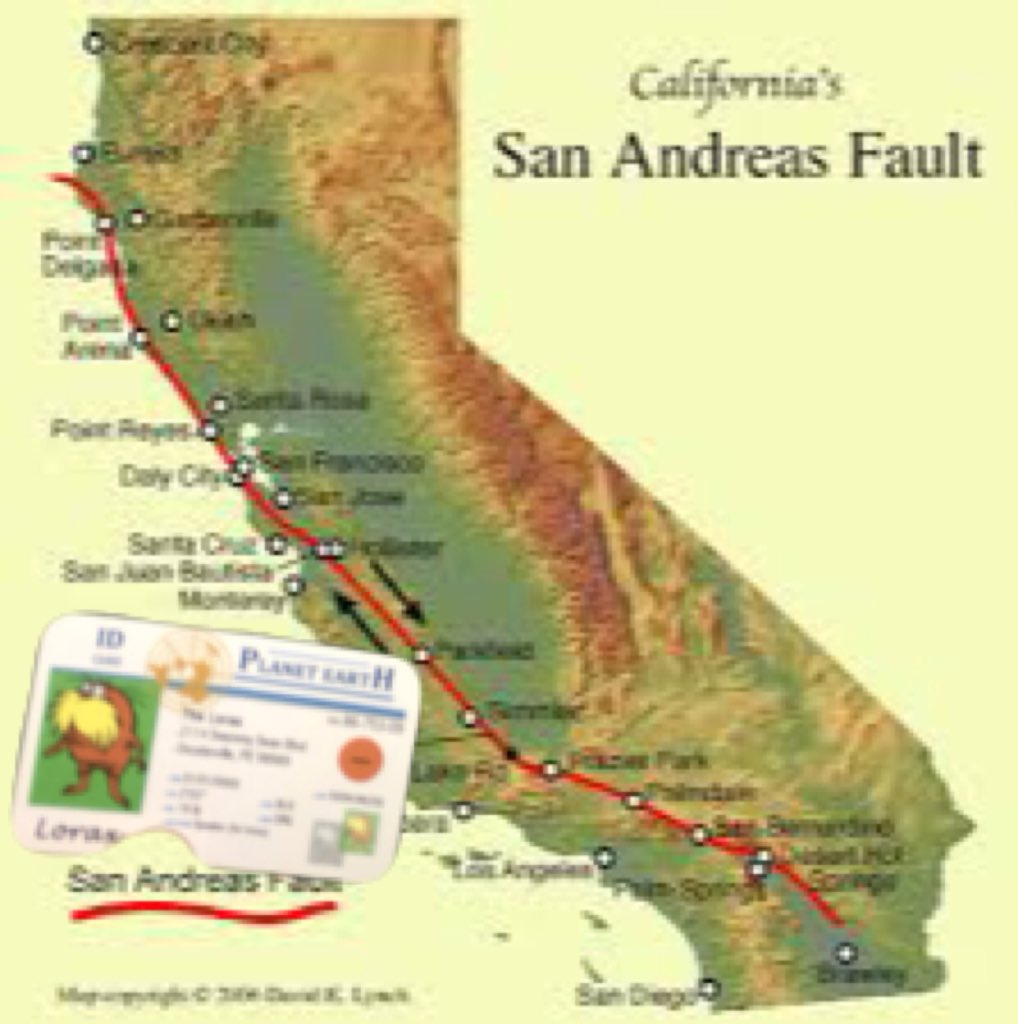 JS505038apes's tweet photo. Here on the San Andreas fault there is risk for an earthquake to happen at any point in time due to the tectonic plates that move past each other! #apesland @franklinlorax https://t.co/yEbUg0scnJ