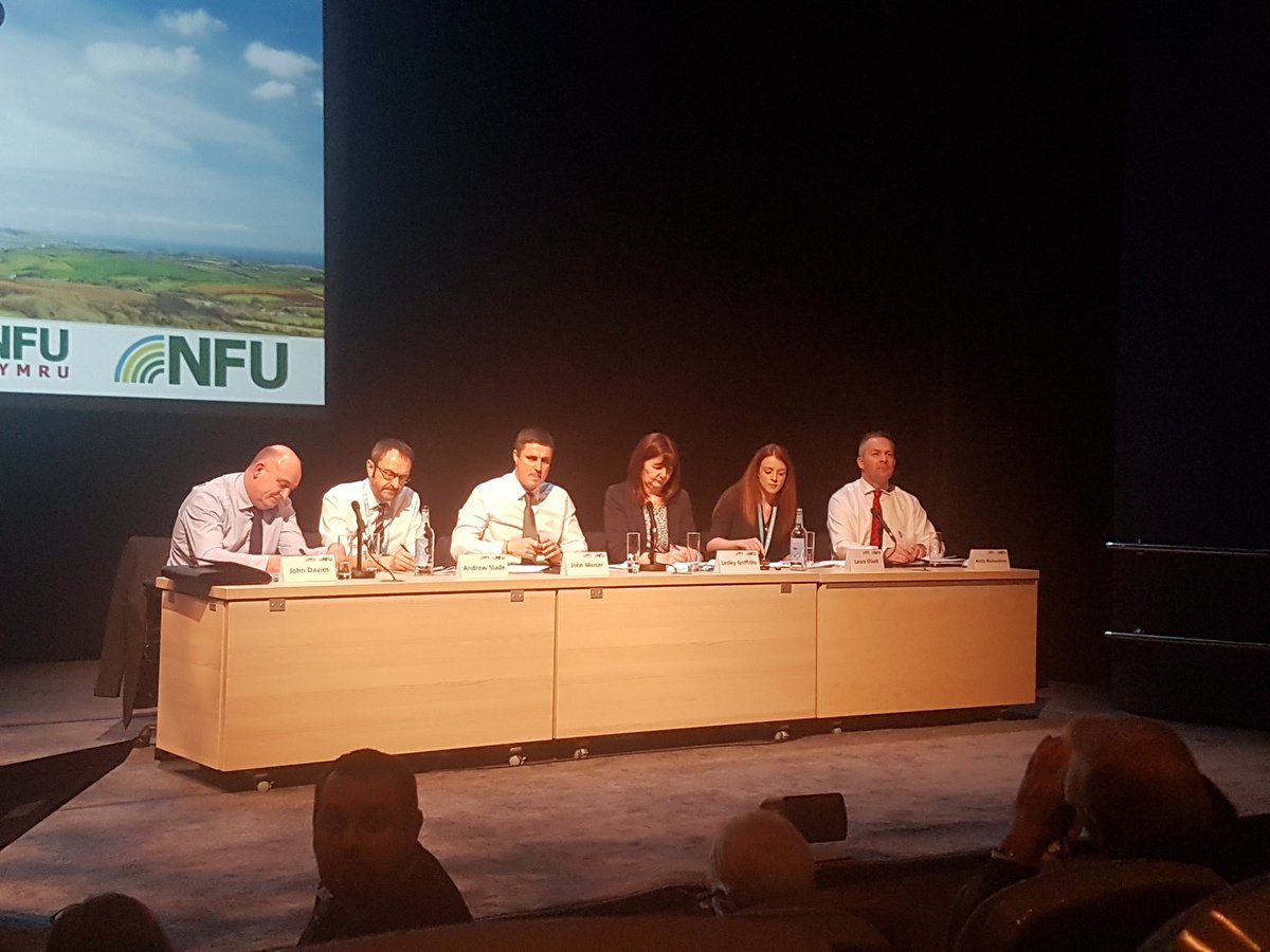 Chair_WalesYFC's tweet photo. Thankyou @NFUCymru for inviting me @ljane88 to participate in your session on Welsh Agriculture: Embracing Change for Success. It was an honour to share the stage with such important industry figures @wgcs_rural @John_Mercer @johndpentre thank you for the opportunity #NFU18 https://t.co/IXyPqyCzyA