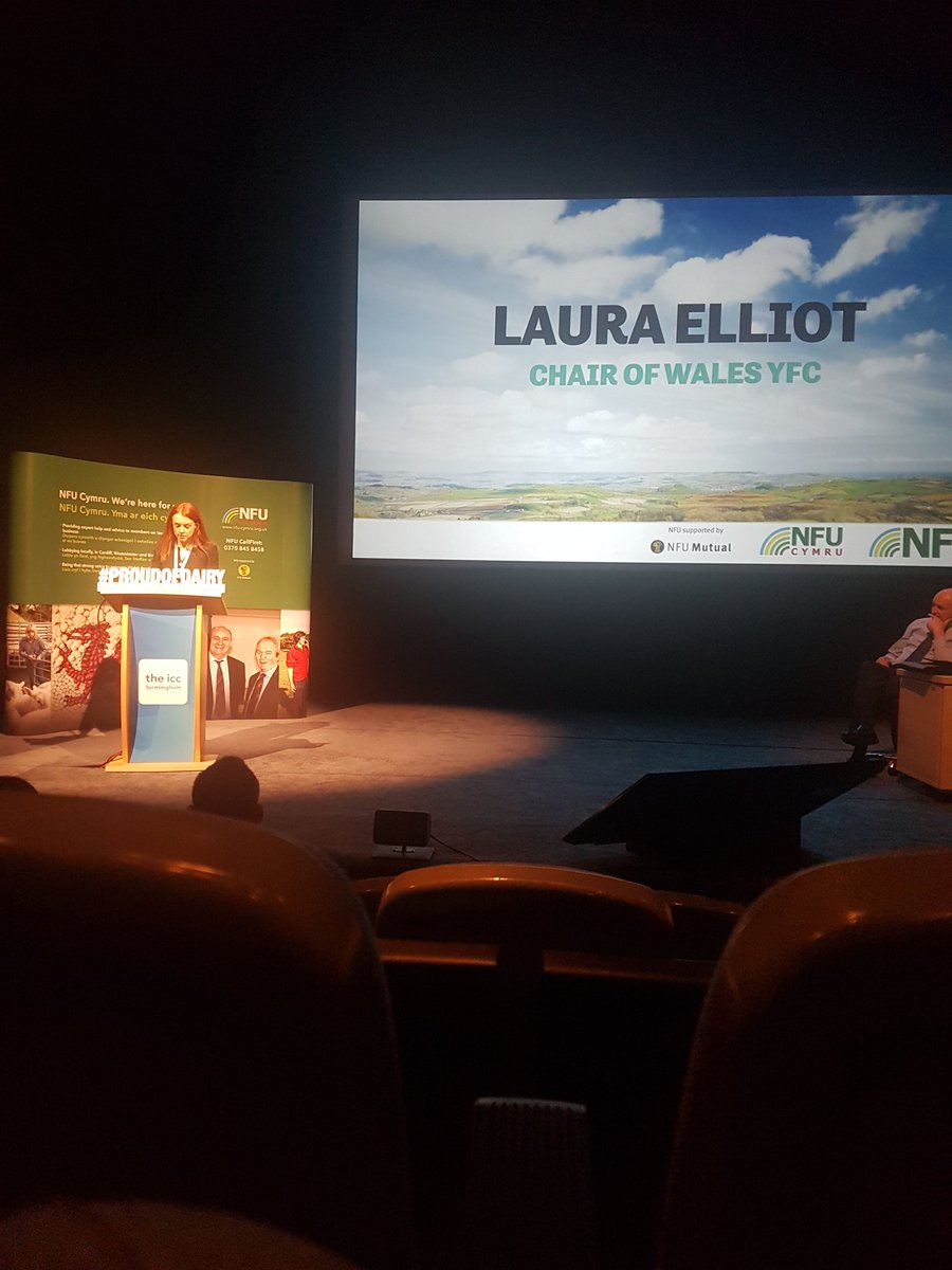 Chair_WalesYFC's tweet photo. Thankyou @NFUCymru for inviting me @ljane88 to participate in your session on Welsh Agriculture: Embracing Change for Success. It was an honour to share the stage with such important industry figures @wgcs_rural @John_Mercer @johndpentre thank you for the opportunity #NFU18 https://t.co/IXyPqyCzyA