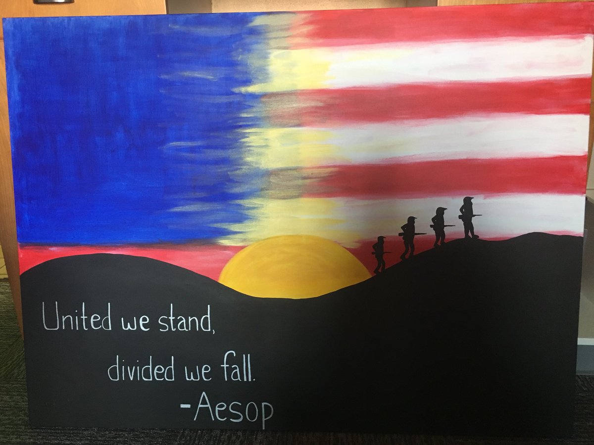 MansfieldSvo's tweet photo. Our new painting to hang in the SVO office! Don’t forget to thank a veteran today. #MUSVO https://t.co/u0WUJVODCU