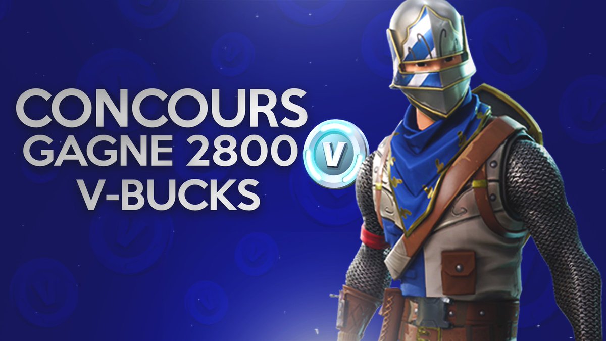 Santiu_Ks's tweet photo. #CONCOURS

GAGNE 2800 V-BUCKS !

RT &amp; FOLLOW @Nuzeri &amp; @SantiuConcours !

Tirage : 04/03 https://t.co/Bk92FsUHKg
