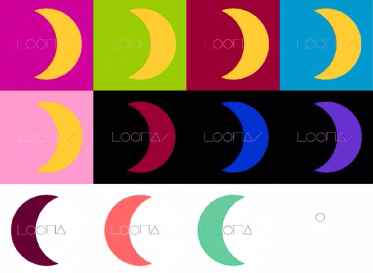 BUTTERFLY 🦋 on Twitter: "intro background 🌙 - loona 1/3: coloured - odd eye circle: black - last loona sub unit: white ?? #이달의소녀 #LOONA… "