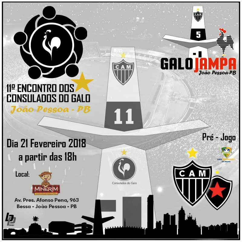 Falagalo13's tweet photo. Alô Massa Atleticana de João Pessoa e região.

Está chegando o grande dia; #EncontroDosConsuladosDoGalo11

Sigam @GaloJampa e @ConsuladosGalo e venham fazer parte desse grande encontro.

#FalaGalo13 #FG13 https://t.co/Q4AjxiSB87