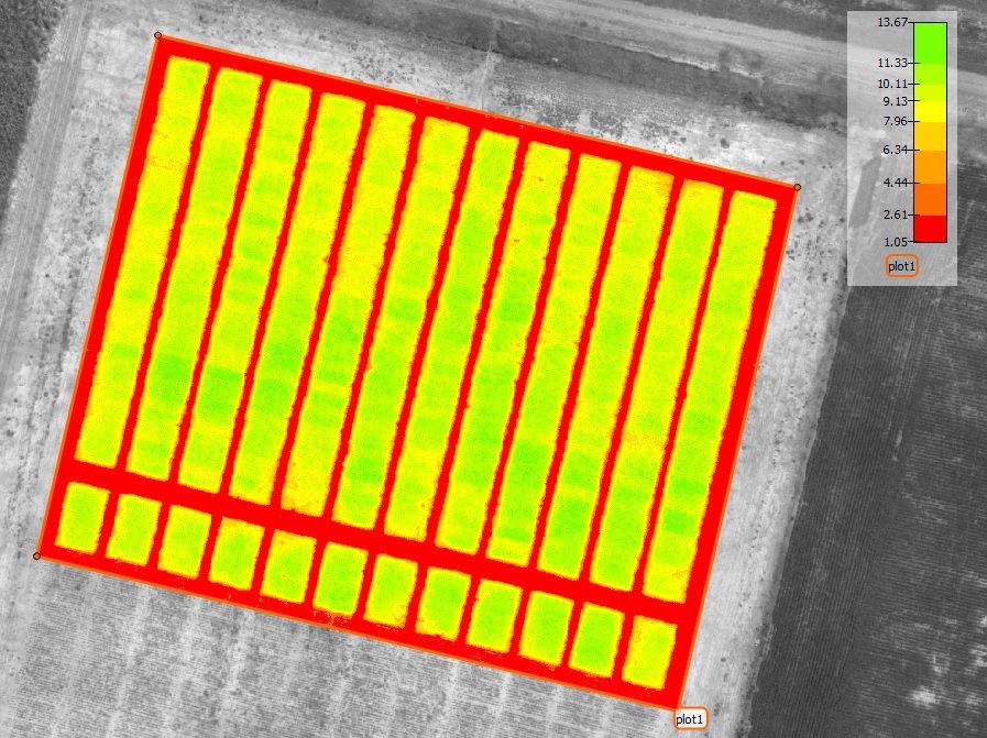 NestorDileo's tweet image. Índice de clorofila en ensayos de soja bajo estrés hídrico con #eBeeSQ de @sensefly y @geosistemassrl en #Zavalla 🇦🇷