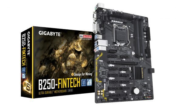 RealCryptoRigs's tweet photo. NEW! Gigabyte GA-B250 FinTech 12X PCI-E Crypto Mining Mobo https://t.co/6CMEfBbTJO https://t.co/dYzPHR5Ce8