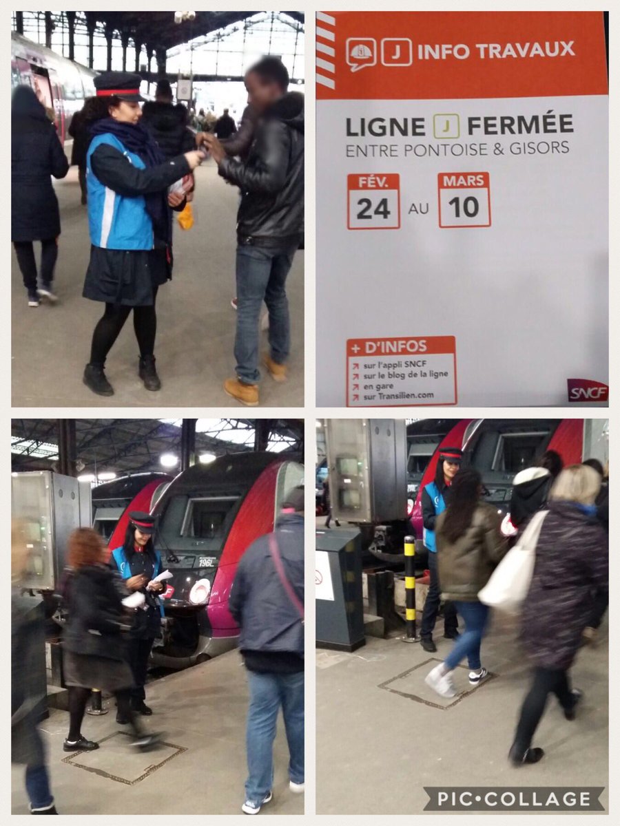 EML_ST_LAZARE's tweet photo. @EML_ST_LAZARE présent au départ de vos trains @LIGNEJ_SNCF axe Pontoise/Gisors afin de vous rappeler les travaux à venir 
#emltjrpresent https://t.co/08HOerpkEY