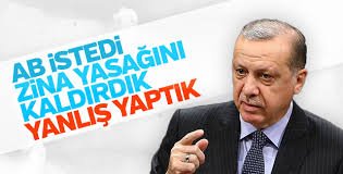 Zinanın cezasını AKP kaldırdı dediğimizde bize sinkaf veya hakaret edip iftiracı damgası yapıştıranlar. Aleni özür dilemeniz halinde hakkımızı helal ederiz. Yoksa öbür tarafa kalacak. Bu da bizim lehimize olacak.