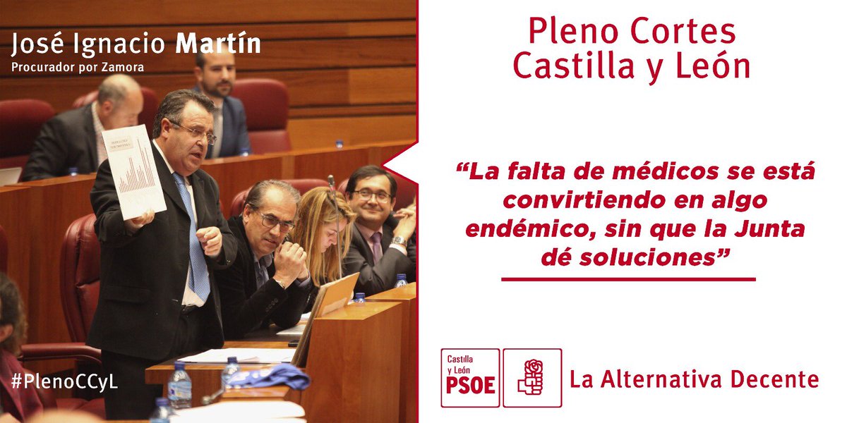 PSOE_CyL's tweet photo. .@cortes_joseigna vuelve a preguntas en #PlenoCCyL por la preocupante situación de la #sanidad en #Zamora. Y lo hará las veces que haga falta. #laalternativadecente https://t.co/x4riPC6Pj9