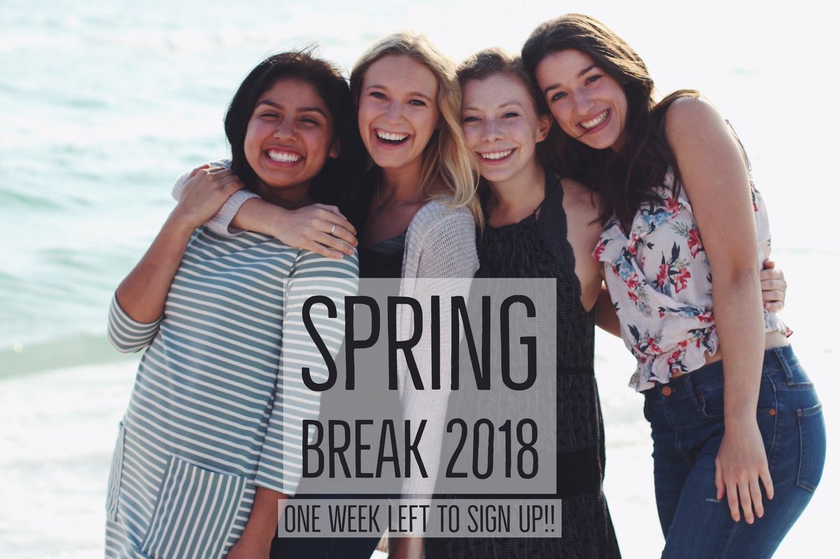 Come on Spring Break with Miami YLC!! One week left to sign up! Reach out to a leader or DM us for more details!
