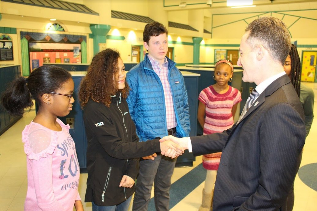 RPS_Schools's tweet photo. Happy Tuesday from our very own Panthers, Lucille M. Brown MS. Shout-out to the students and staff who participated n the #WelcomeTour this morning for Superintendent @JasonKamras. We had an AWESOME visit! @lmbmsrva #RPanthers #WeAreRPS https://t.co/vYHI3N3GlC