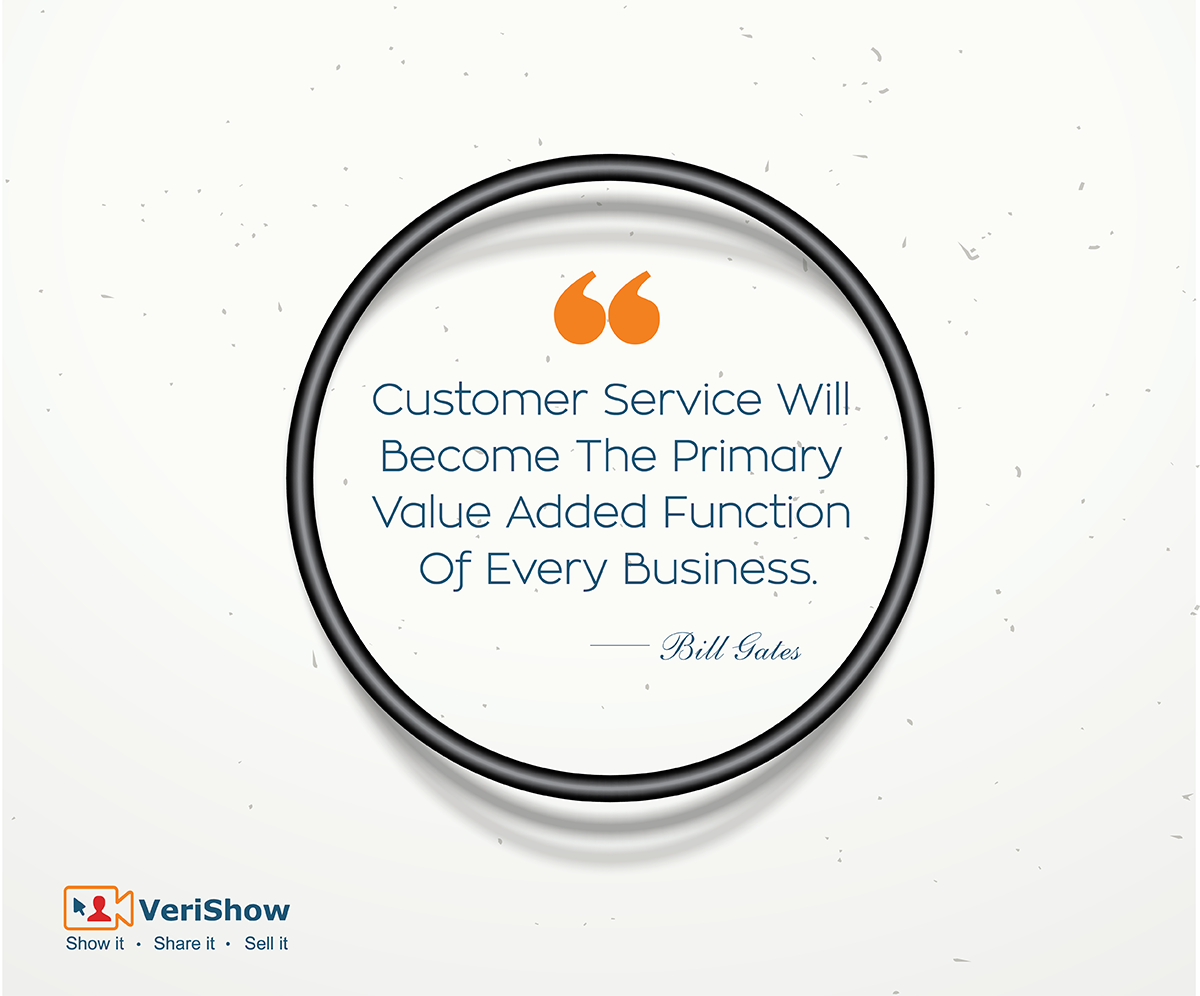 VeriShow's tweet photo. Customer service will become the primary value added function of every business - Bill Gates

#CustomerService #CustomerSupport #Quote #BillGates https://t.co/LO3glFmYRe