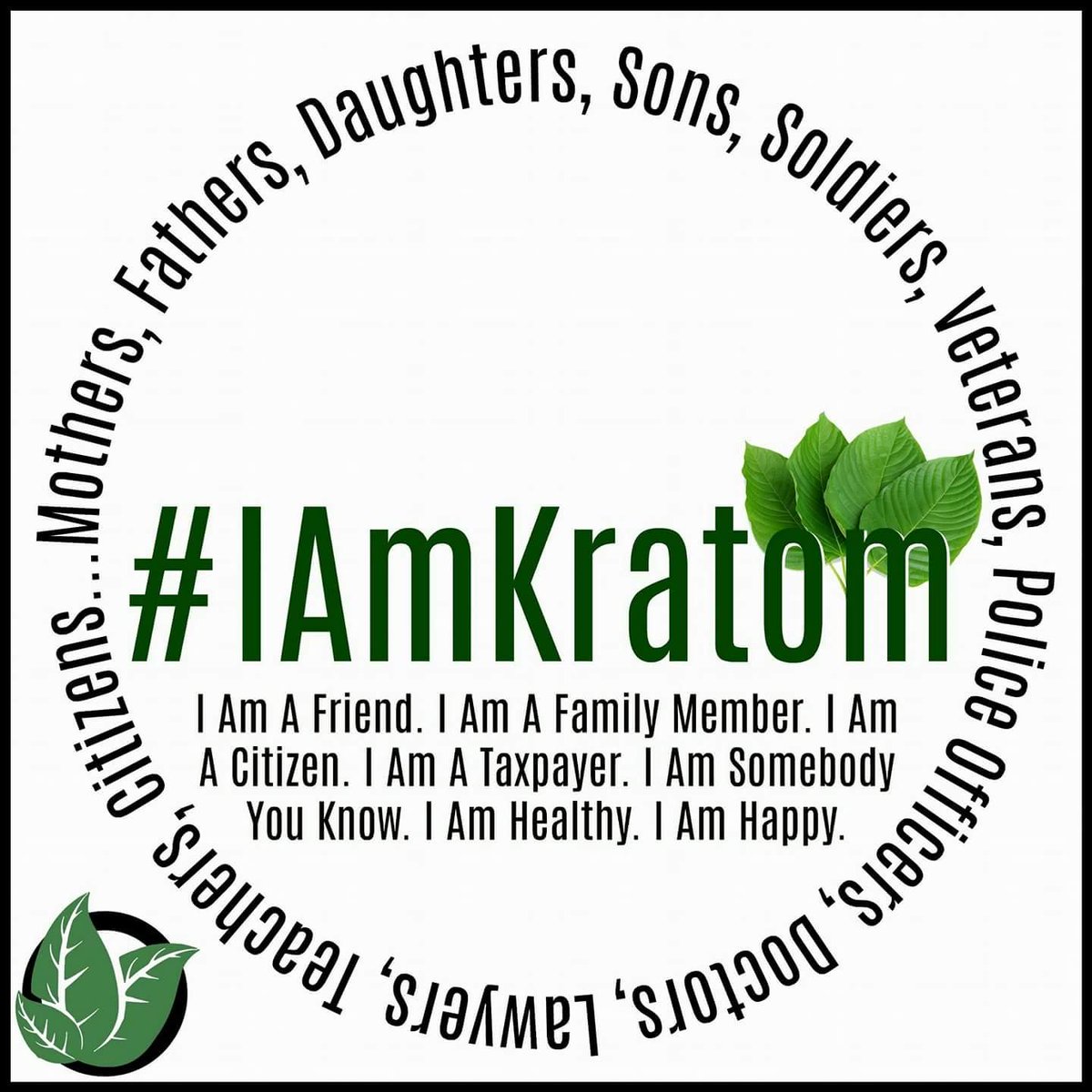 TheKratomAssn's tweet photo. 2-20-18 #IamKratom Day Awareness Campaign. Time for the entire #kratomcommunity to show friends/family, the #FDA and the world, who the Kratom community really is; a wonderful group made up of everyday people. https://t.co/kD6FZWuDsA https://t.co/Xb5swmSb8K