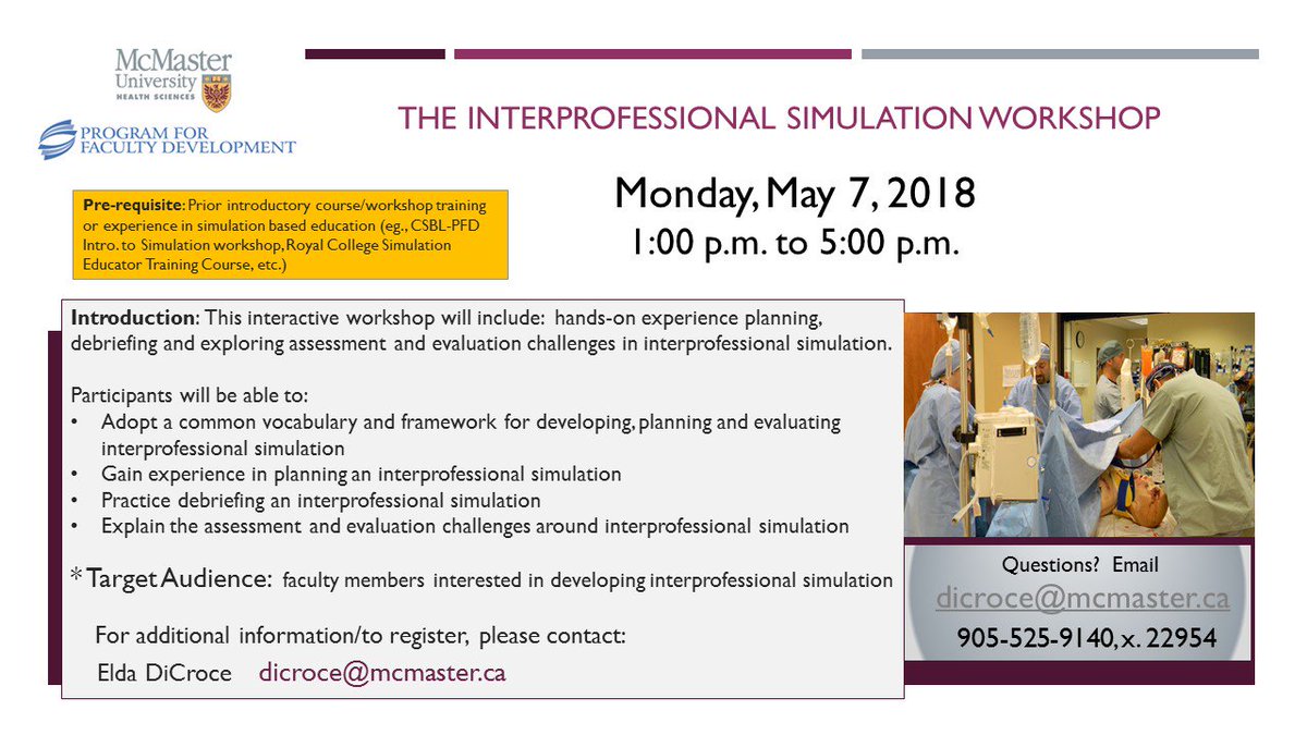 MacPFD's tweet image. #interprofessionalsimulation #PFDCSBLworkshop