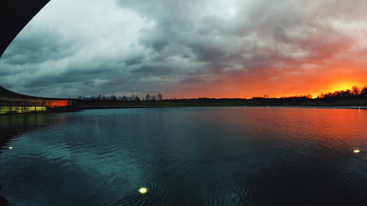 McLarenF1's tweet photo. One stunning evening sunset at the MTC. 🌅 https://t.co/fahxo49smJ