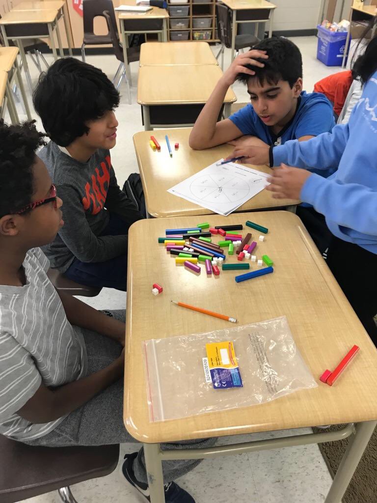 MrsLLovell's tweet image. 5A and @MrsMaounis are investigating fractions using cuisenaire rods and brain power! #spinandcreate #howmanywayscanyoushowthefraction? #whatcould2/3looklike? #collaboration #thesupersource @PeelSchools @FairlawnPSPDSB #EngageMath #Peelfam