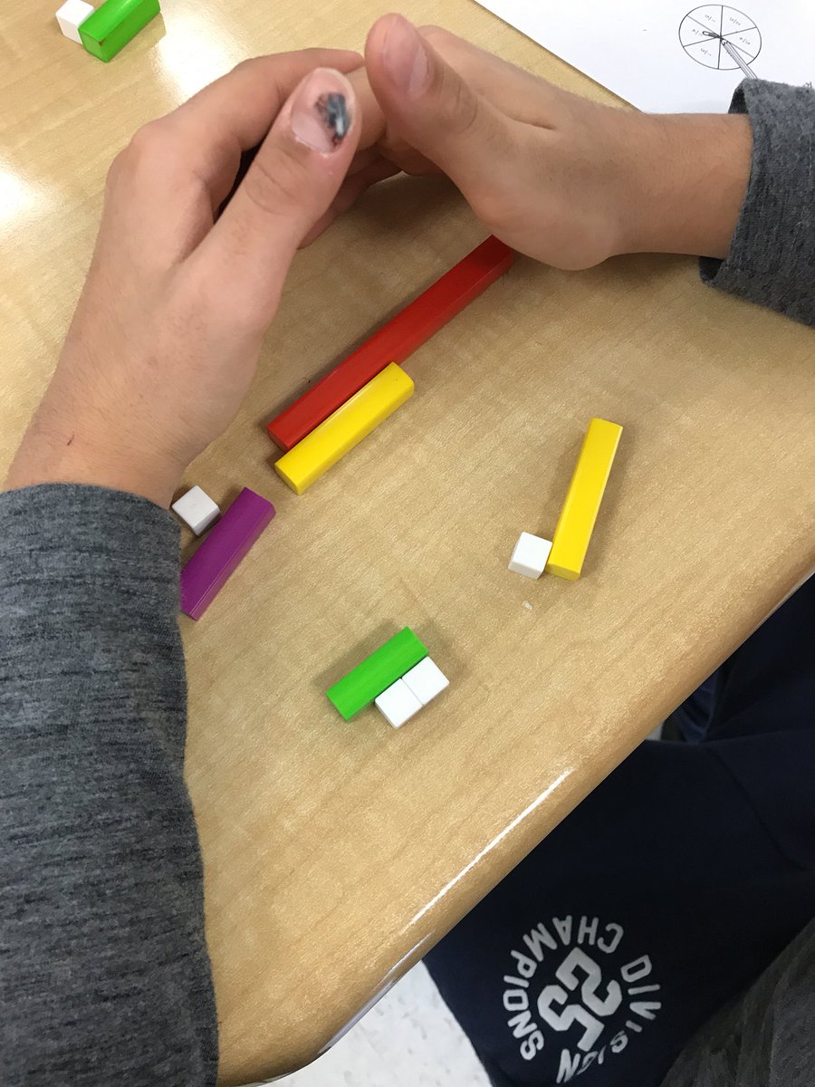 MrsLLovell's tweet image. 5A and @MrsMaounis are investigating fractions using cuisenaire rods and brain power! #spinandcreate #howmanywayscanyoushowthefraction? #whatcould2/3looklike? #collaboration #thesupersource @PeelSchools @FairlawnPSPDSB #EngageMath #Peelfam