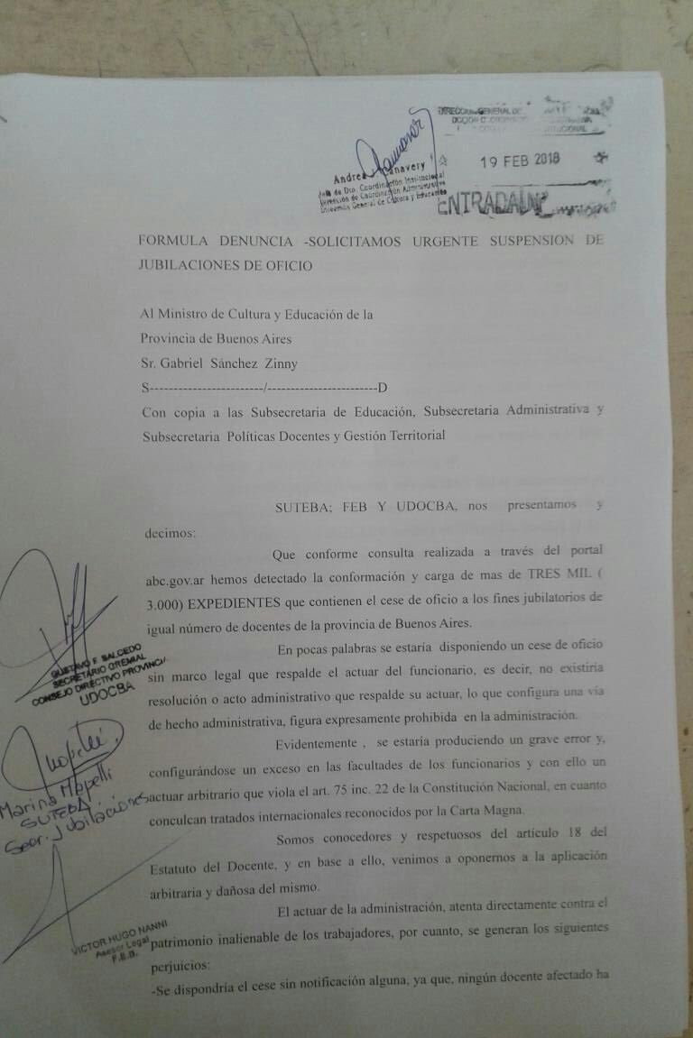 gabriela231279's tweet photo. #AlertaDocentes #InfoGremial #UDOCBA
Nota presentada contra los Ceses de Oficio por Jubilación
@UdocbaMoron @Gremial_Moron https://t.co/dJNkJilLSa