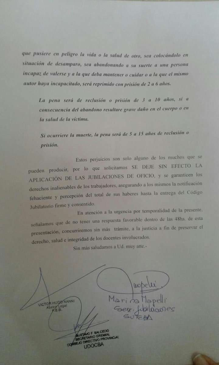 Gremial_Moron's tweet photo. #AlertaDocentes #InfoGremial #UDOCBA
Nota presentada contra los Ceses de Oficio por Jubilación
@UdocbaMoron @Gremial_Moron @gabriela231279 https://t.co/thQk5hQ7Qc