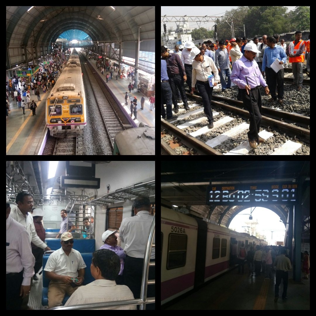 rajtoday's tweet photo. Cheers! The Commissioner of Railway Safety speed trials on new harbour line tracks between Andheri and Goregaon were successful today. https://t.co/V6q2PTPNpB