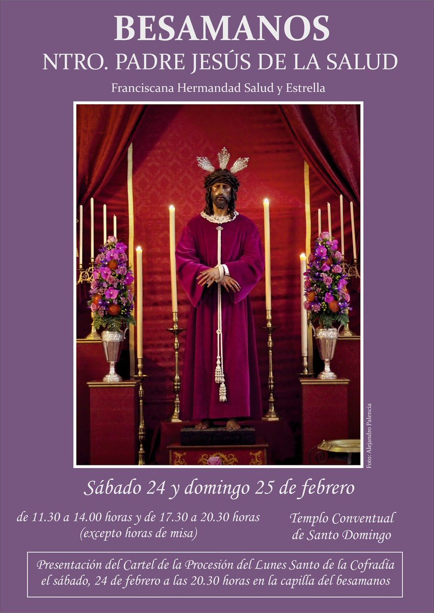 BESAMANOS
a la bendita imagen de Nuestro Padre Jesús de la Salud en su Injusta Sentencia.
Momento de agradecimientos y plegarias al Señor.

#YoSoyDeSaludYEstrella