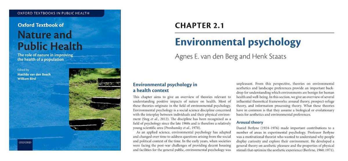 RT <a href="/agnes_vdberg/">agnesvandenberg</a>: Waarom is natuur gezond? Lees hoofdstuk over omgevingspsychologische theorieën in het boek Nature and Public Health  agnesvandenberg.nl/hoofdstuk_oxfo…  via #natuurvoormensen.nl
