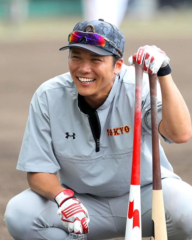 instagram #巨人 笑顔を見せる坂本勇(photo by Takeru Nakajima)2018-2