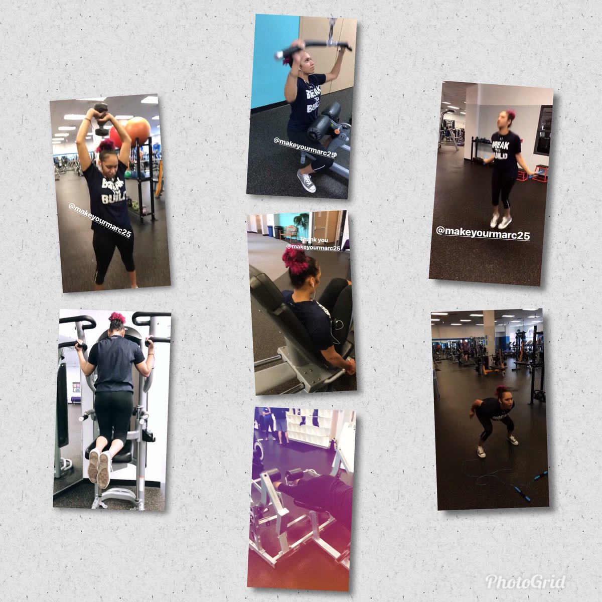 MakeYourMarc25's tweet photo. 🦁 Thanks to @disjohnson for showing some love and working hard on completing her first week of The “Reach Your Marc” Fitness Plan 🦁
.
.
.
.
.
#MakeYourMarc25 #MarcYourspot #fitness #fitnessmotivation #workhard  #workhardplayhard #fitnessmodel https://t.co/sznJgA5pNK